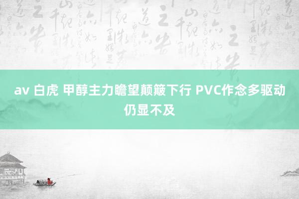 av 白虎 甲醇主力瞻望颠簸下行 PVC作念多驱动仍显不及