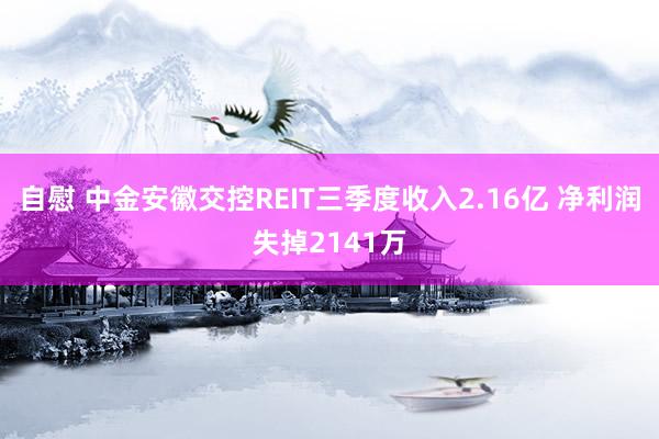 自慰 中金安徽交控REIT三季度收入2.16亿 净利润失掉2141万